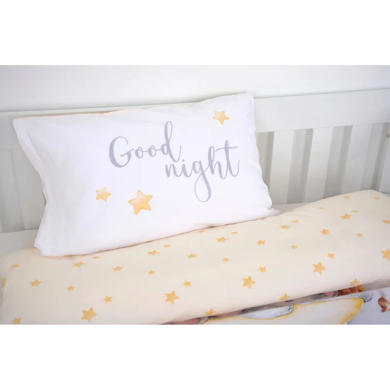 Renforcé Wende-Bettwäsche Sleeping on the moon 40x60 / 100/135 cm från Baby Best i Vit – produktbild 2 av 3