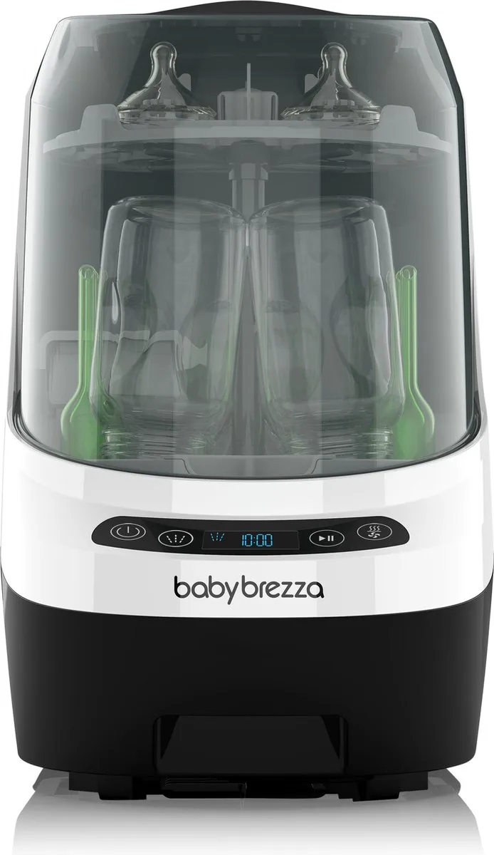 Bottle Washer Pro – Flessenwasser, Sterilisator & Droger – Voor Babyflessen en Kolfonderdelen - Zwart-Wit by Baby Brezza in White, Black – product photo
