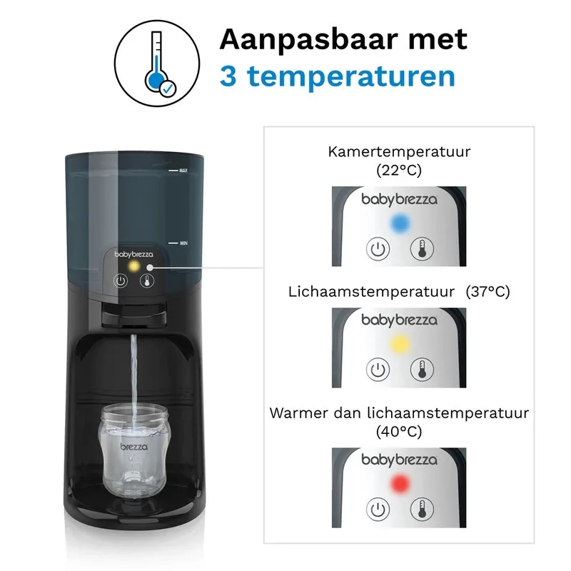 Instant Warmer – Direct Warm Water voor Flesvoeding – Flessenwarmer fra Baby Brezza i Sort – produktbillede 3 af 4