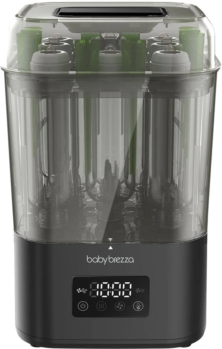 SuperQuick 10-Minute Sterilizer Dryer – Flessen Sterilisator & Droger – Klaar in 10 minuten de Baby Brezza en Noir – photo produit