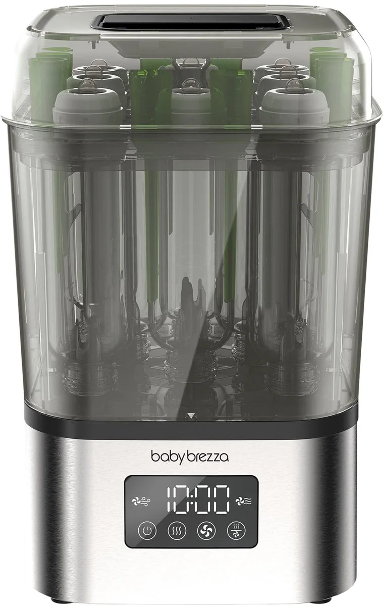 SuperQuick 10-Minute Sterilizer Dryer – Flessen Sterilisator & Droger – Klaar in 10 minuten – Stainless Steel de Baby Brezza en Roestvrij Staal – photo produit
