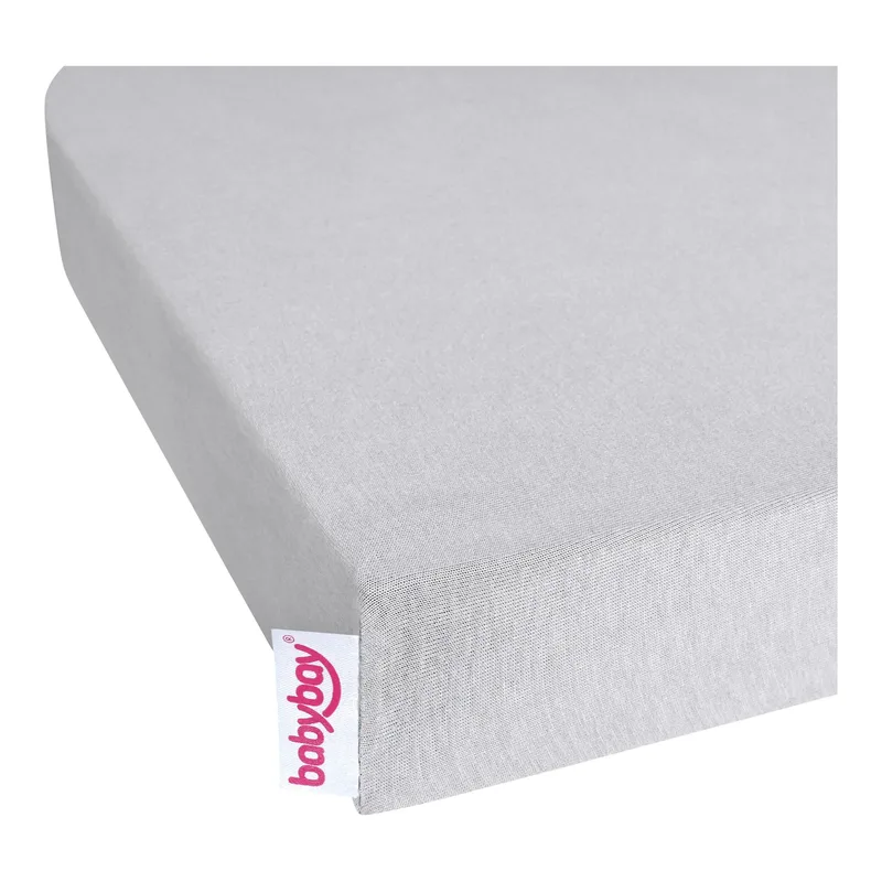 Jersey-Spannbetttuch Deluxe passend für Modell Verlängerungsseite Boxspring XXL by babybay in Grey, 105 × 72,5 mm – product photo