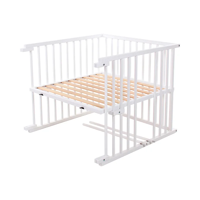 Umbausatz für Beistellbett Maxi und Boxspring de babybay en Blanc – photo produit