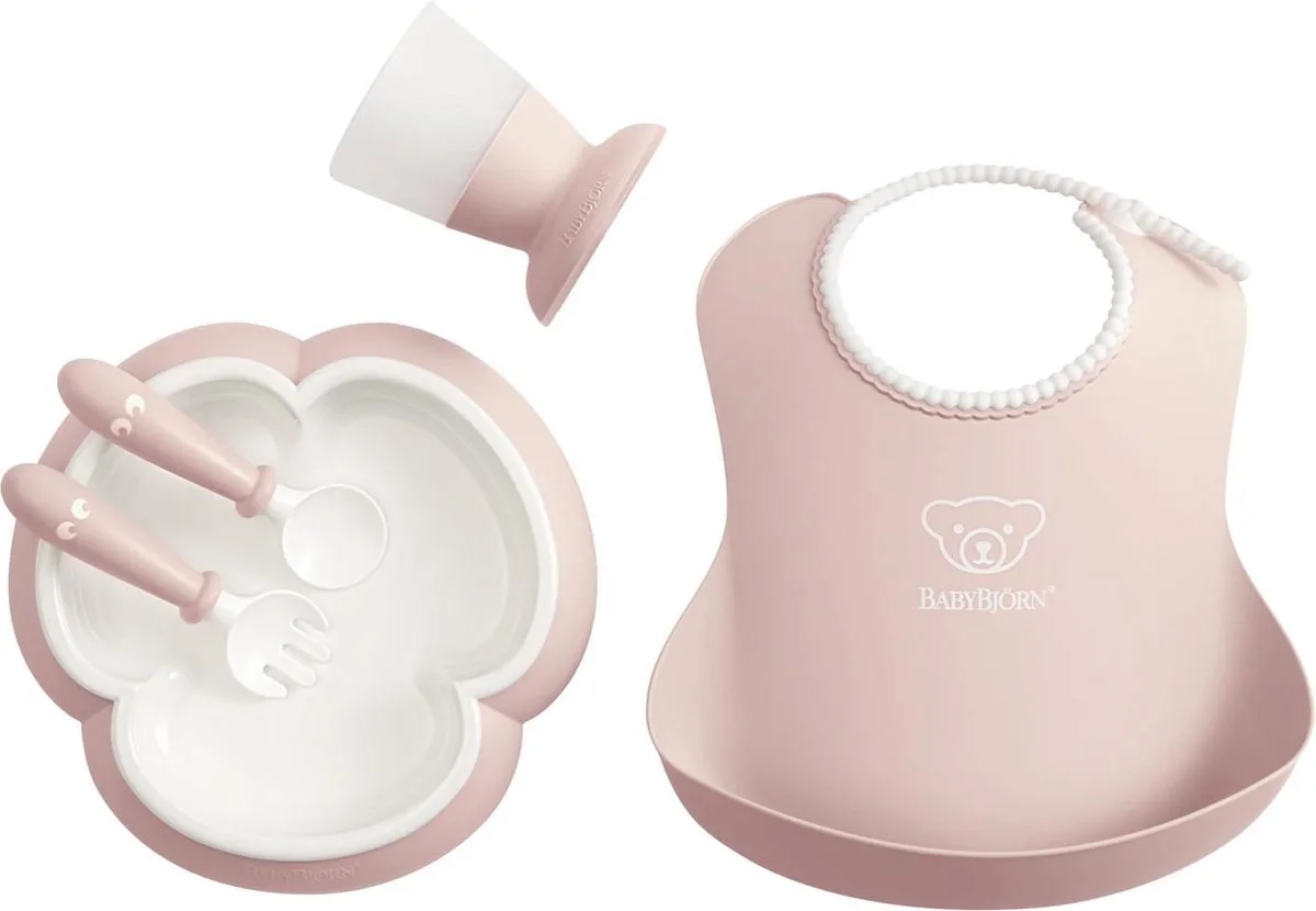 Baby Serviesset - 5 delig de BabyBjörn en Pastelroze – photo produit