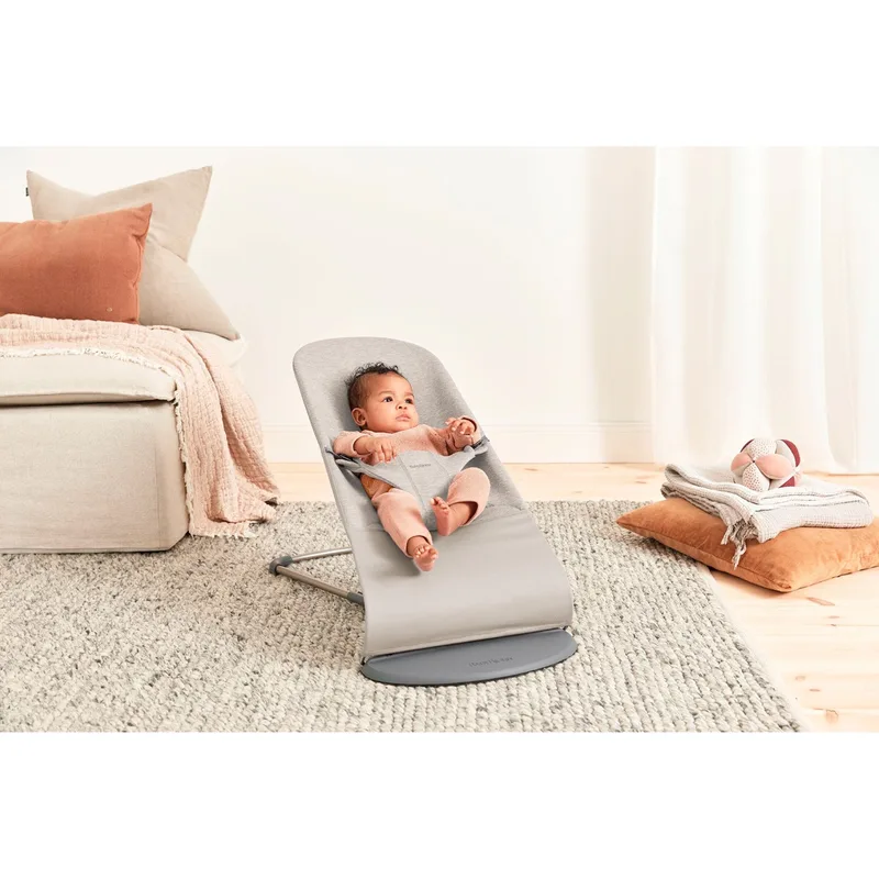 Babywippe Bouncer Bliss 3D Jersey by BabyBjörn in Grey – product photo 2 of 3