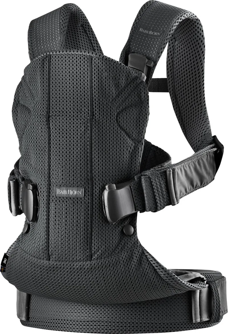 Draagzak One Air - 3D Mesh - Zwart - Buikdrager - Rugdrager – Ergonomisch – Ademend by BabyBjörn in 3D Mesh – Zwart – product photo