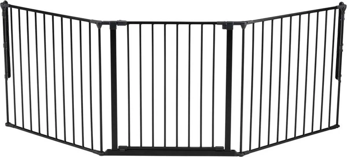 Flex L Traphekje - Haardhekje - 90 - 223 cm - Schroefbevestiging van BabyDan in Zwart – productfoto