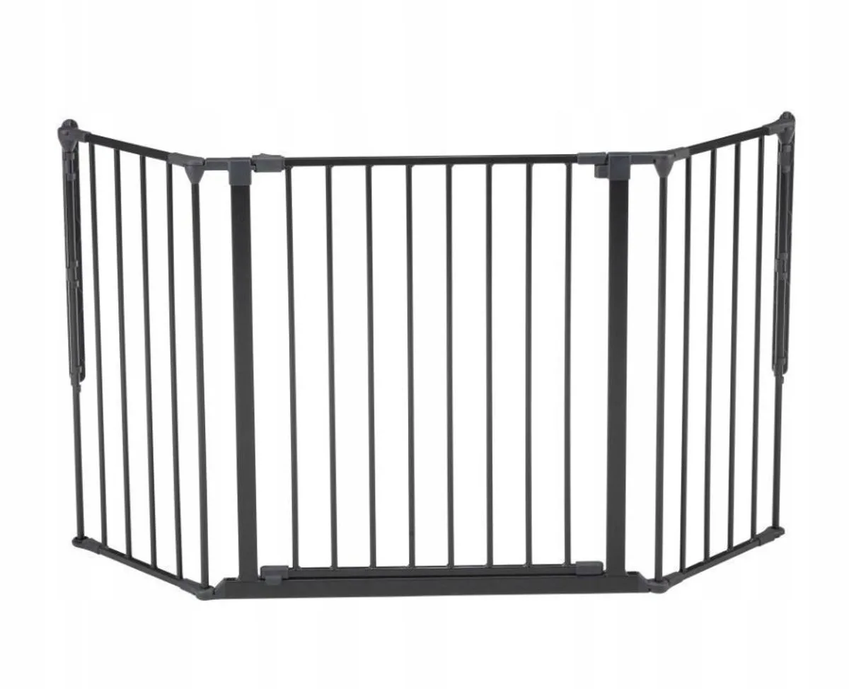 Flex L Traphekje / Haardhekje 90 - 223 cm - Zwart, Wit van BabyDan in Zwart, Wit – productfoto