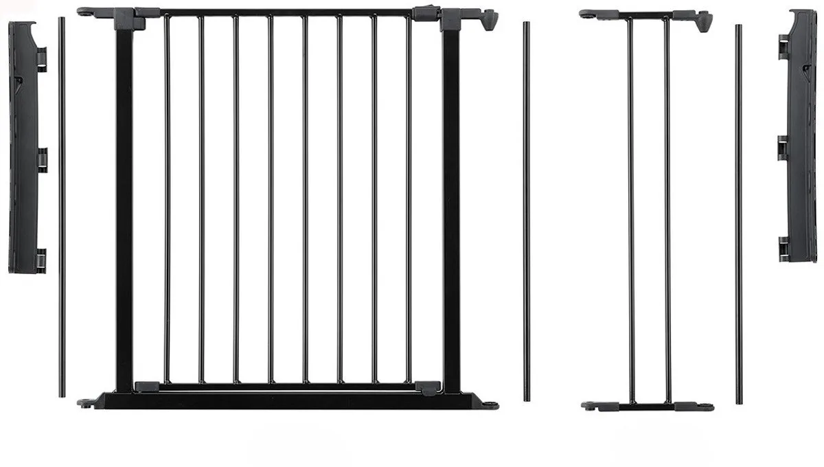 Flex Traphekje - Overloop - 2 x deur - 184 - 192 cm - Schroefbevestiging van BabyDan in Zwart – productfoto