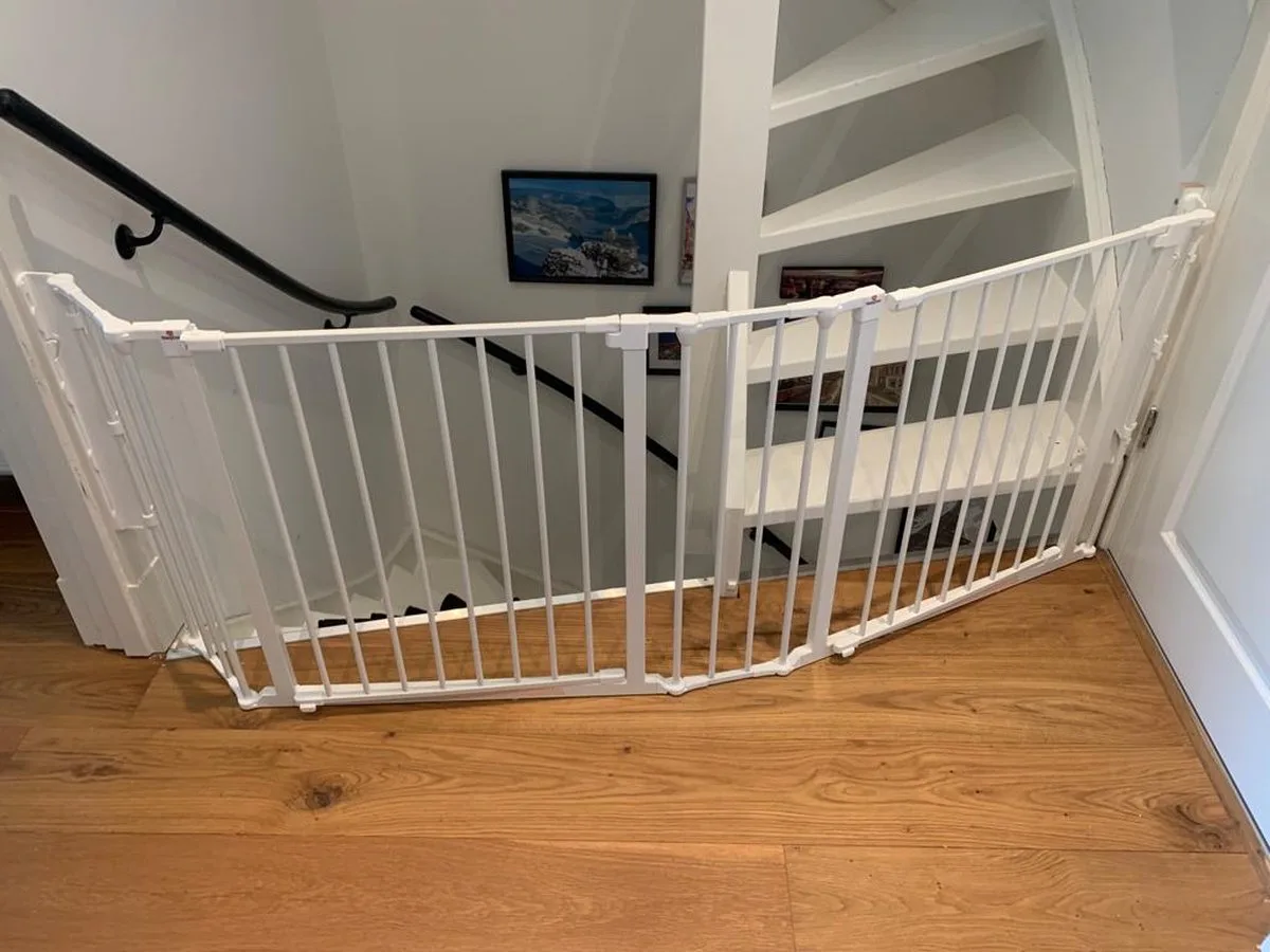 Flex Traphekje - Overloop - 2 x Deur - 90 - 192 cm - Schroefbevestiging von BabyDan in Weiß – Produktfoto
