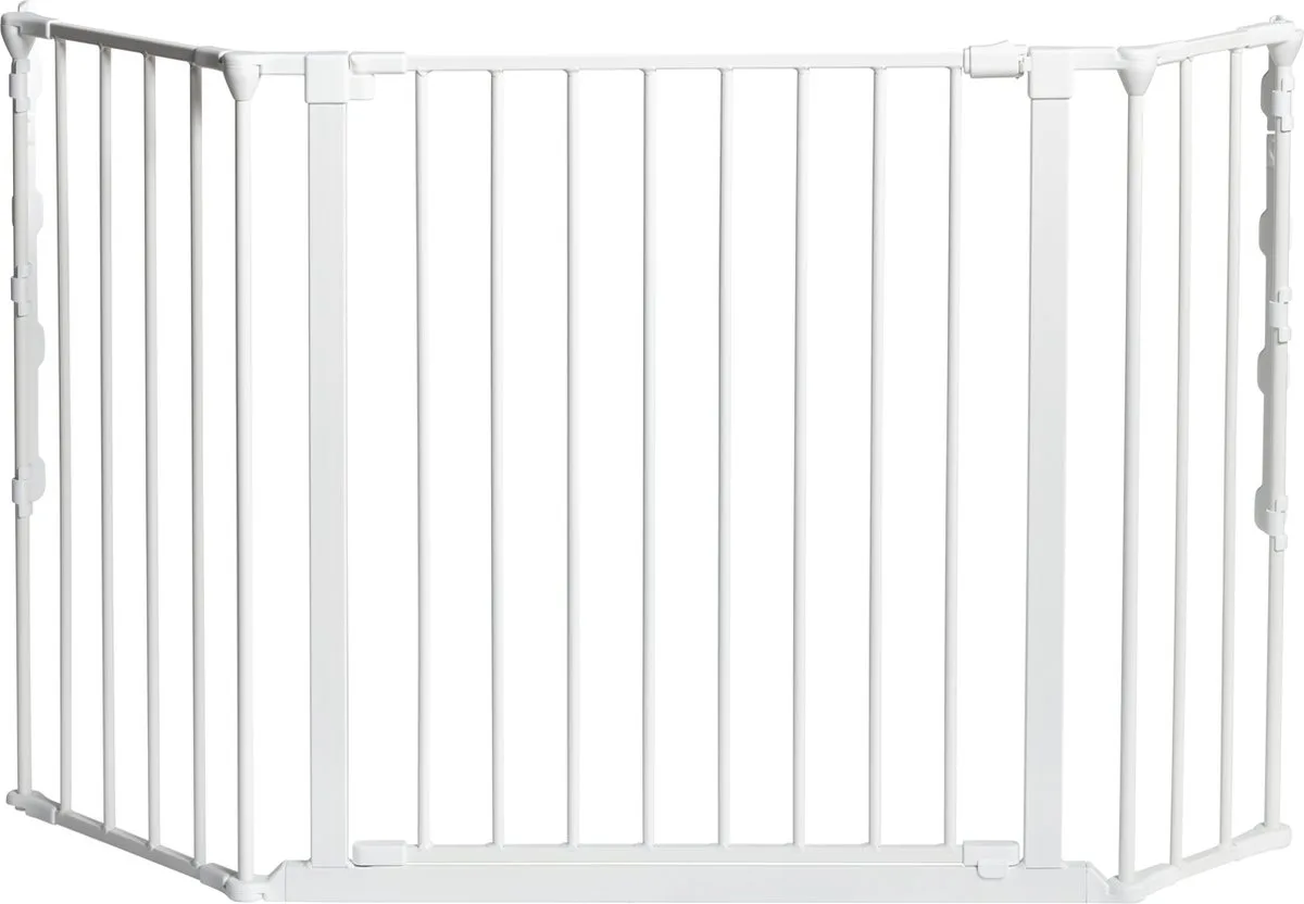 Flex V Traphekje - Hoekhekje - overloop - 92 - 125 cm - Schroefbevestiging van BabyDan in Wit – productfoto