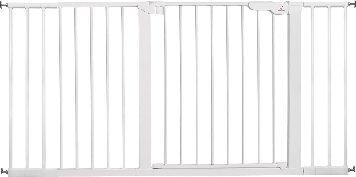 Premier All-In-One Traphekje zonder boren - 73,5 - 151 cm - Klembevestiging van BabyDan in Wit – productfoto
