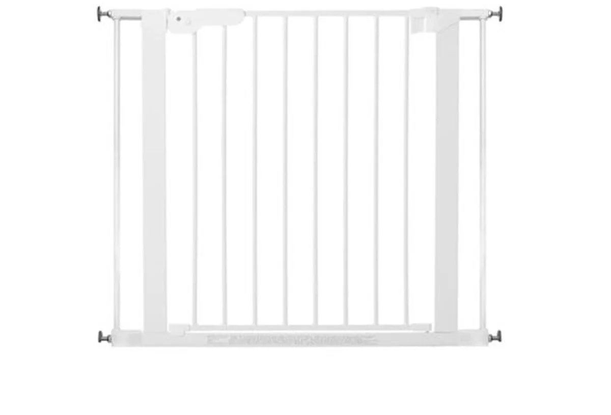 Premier Traphekje 86 - 93,3 cm - Klemhekje - Klembevestiging - Zwart - Wit - Uitbreidbaar - Muurbeschermers - Drempel - Tweerichtings opening - Kinderbeveiliging - Eenhandige bediening by BabyDan in Black, White – product photo