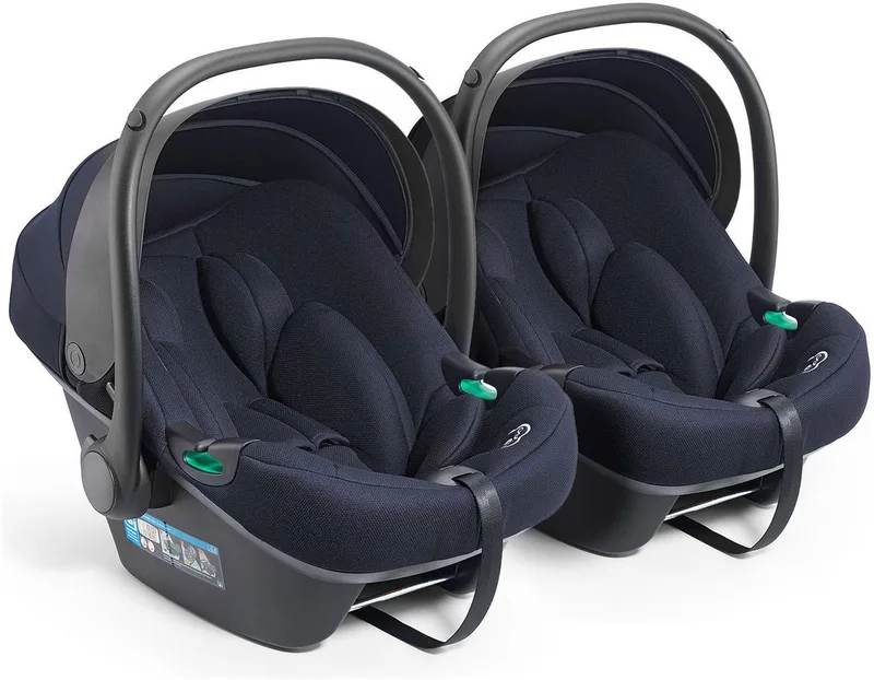 Babyschale Twinner, ab: Geburt, ab: 40 cm, bis: 87 cm, (Set, 2-tlg) van babyGO in Grijs – productfoto