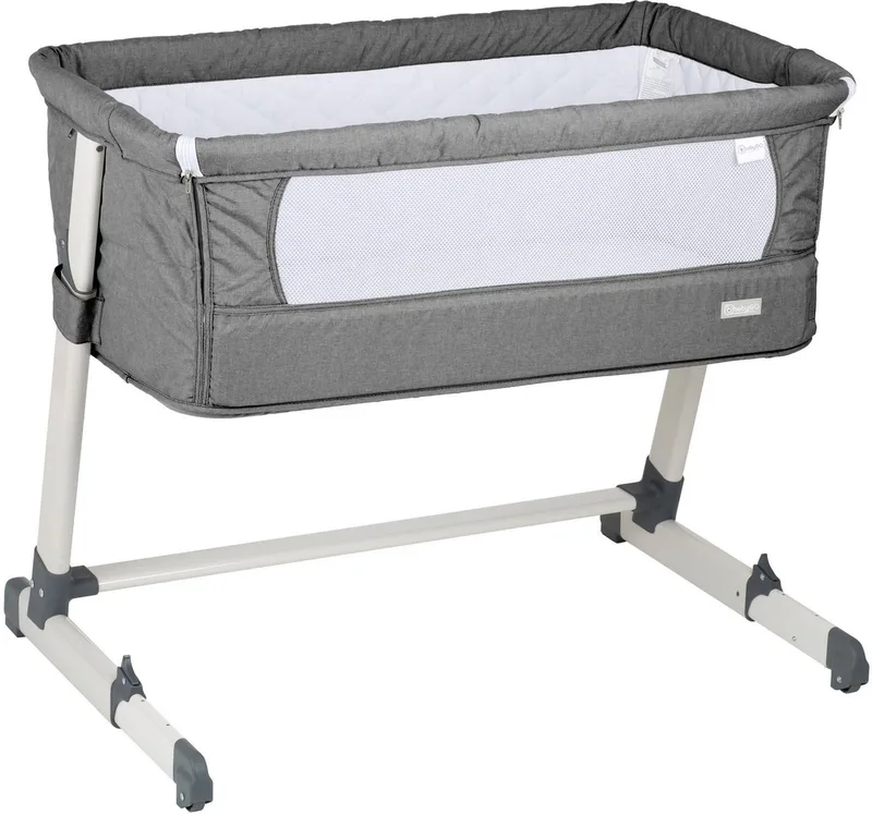 Beistellbett Together, grey, faltbar från babyGO i Grå – produktbild