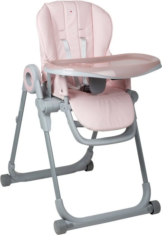 Hochstuhl Divan, pink, platzsparend zusammenklappbar från babyGO i Rosa – produktbild