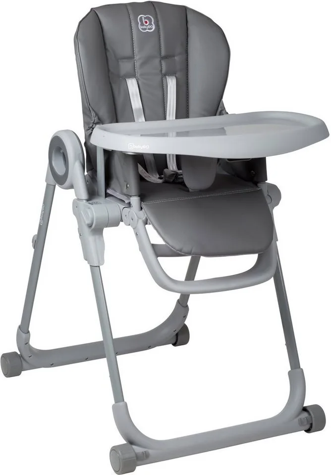 Hochstuhl Divan, platzsparend zusammenklappbar van babyGO in Grijs – productfoto 1 van 5