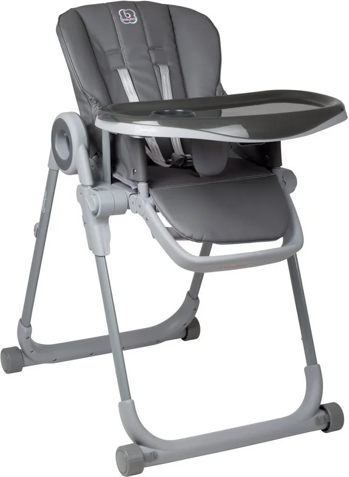 Hochstuhl Divan, platzsparend zusammenklappbar van babyGO in Grijs – productfoto 4 van 5