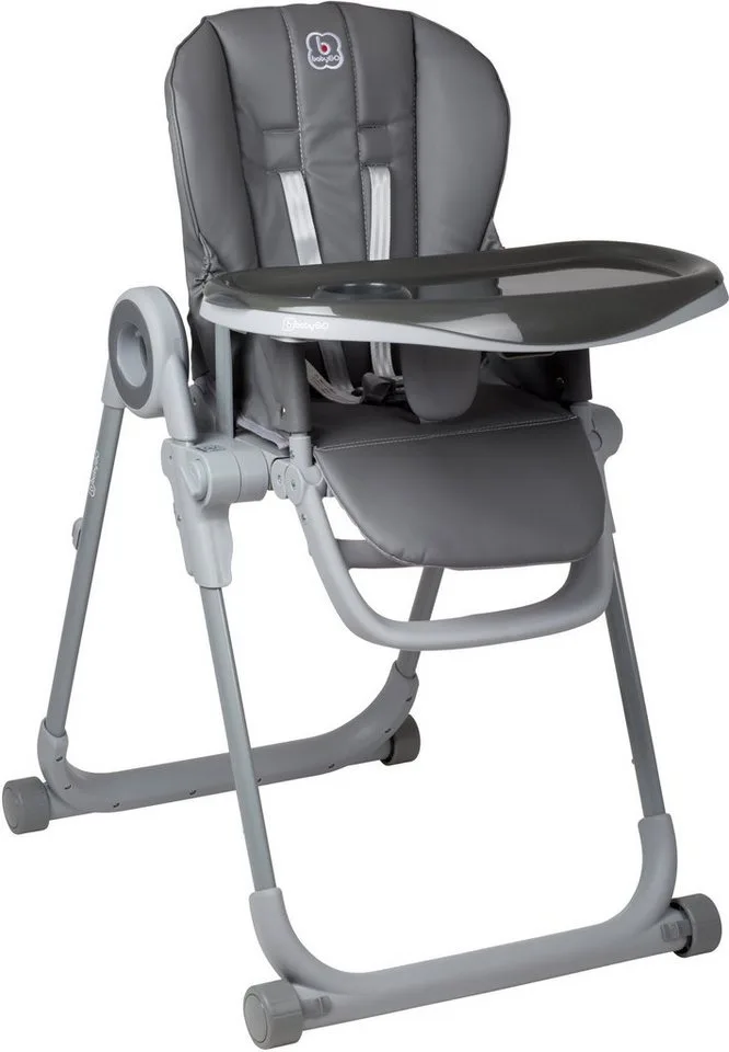 Hochstuhl Divan, platzsparend zusammenklappbar van babyGO in Grijs – productfoto 3 van 5