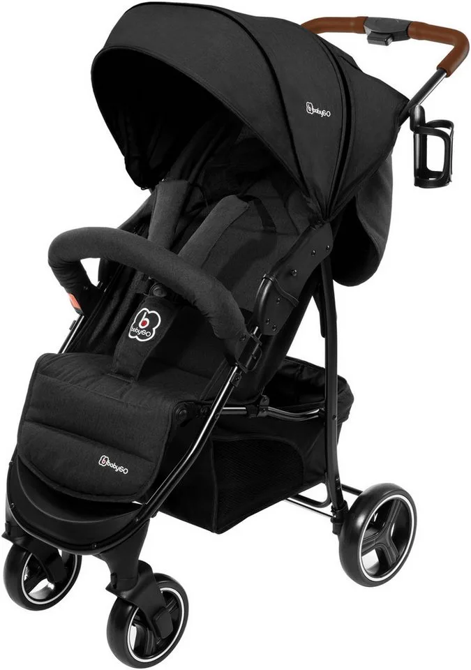 Kinder-Buggy Basket van babyGO in Grijs – productfoto