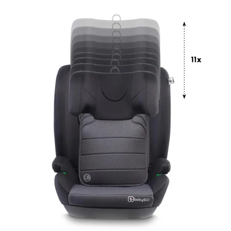 Kindersitz Safechild 2 de babyGO en Gris, 44,5 × 45 × 79 mm – photo produit