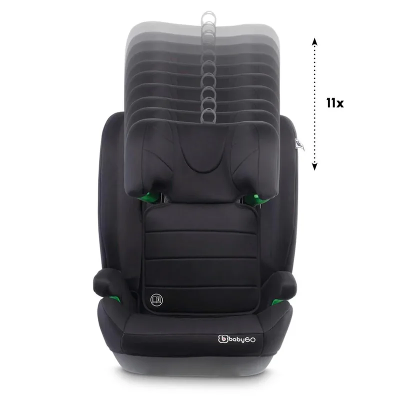 Kindersitz Safechild 2 de babyGO en Noir, 44,5 × 45 × 79 mm – photo produit