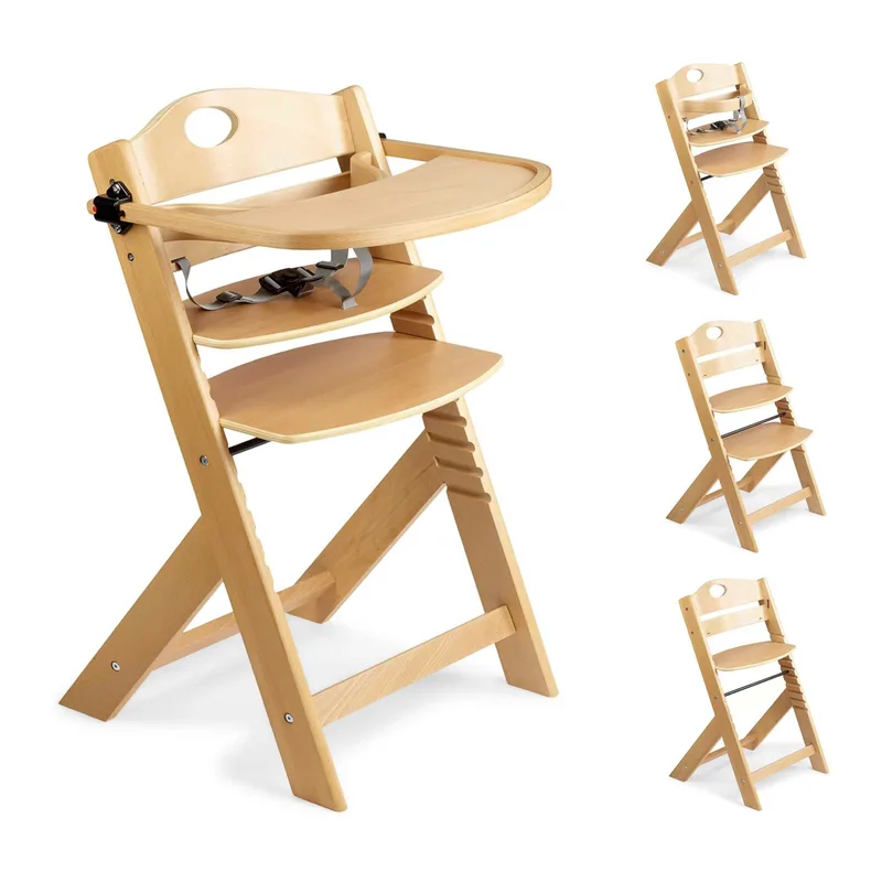 Treppenhochstuhl Family Pro de babyGO en Naturel, 45 × 50 × 80 mm – photo produit