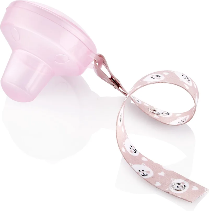Fopspeen Doosje Aan Koord från Babyjem i Rosa – produktbild