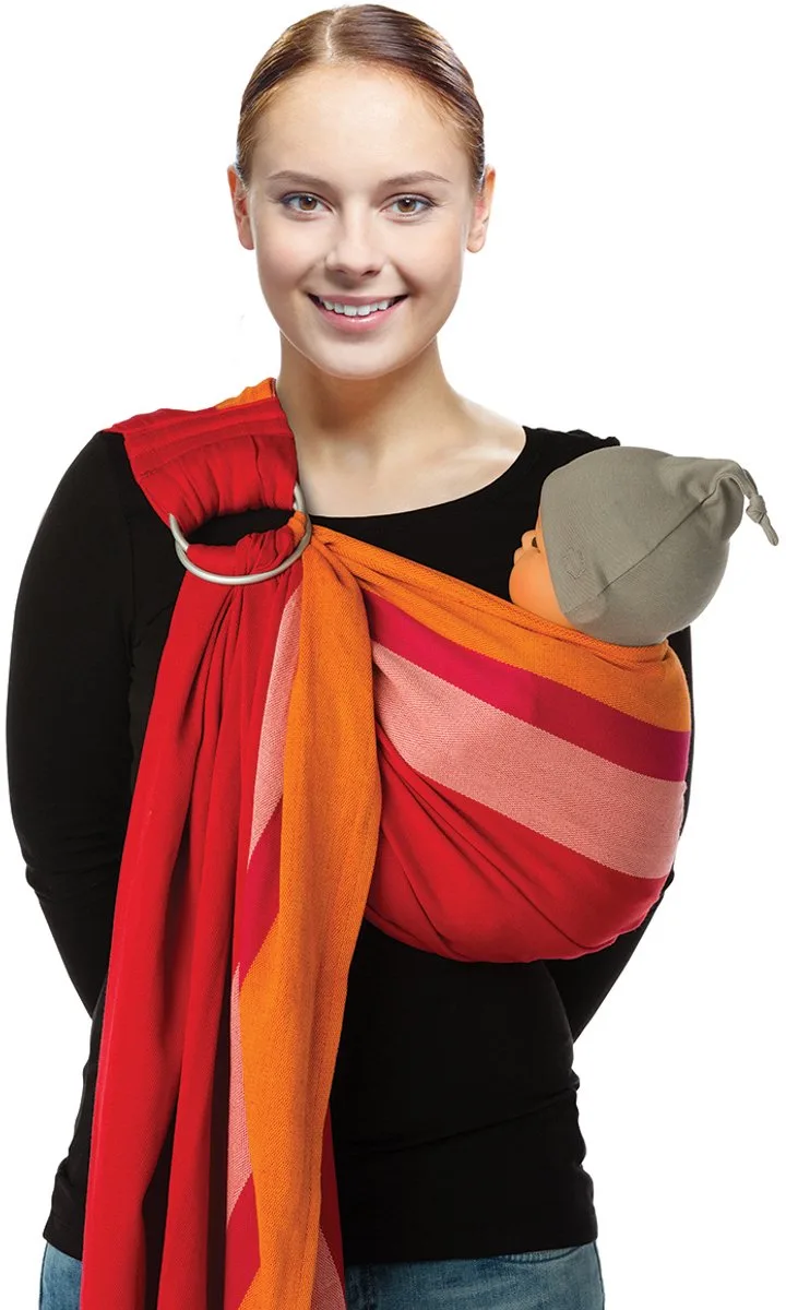 BB SLING Draagdoek Baby - One Size - Papaya van Babylonia in Meerkleurig – productfoto