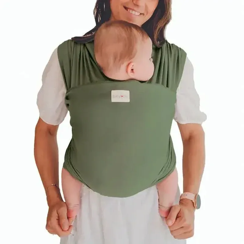 Draagdoek Tricot Slen - Khaki Green van Babylonia – productfoto