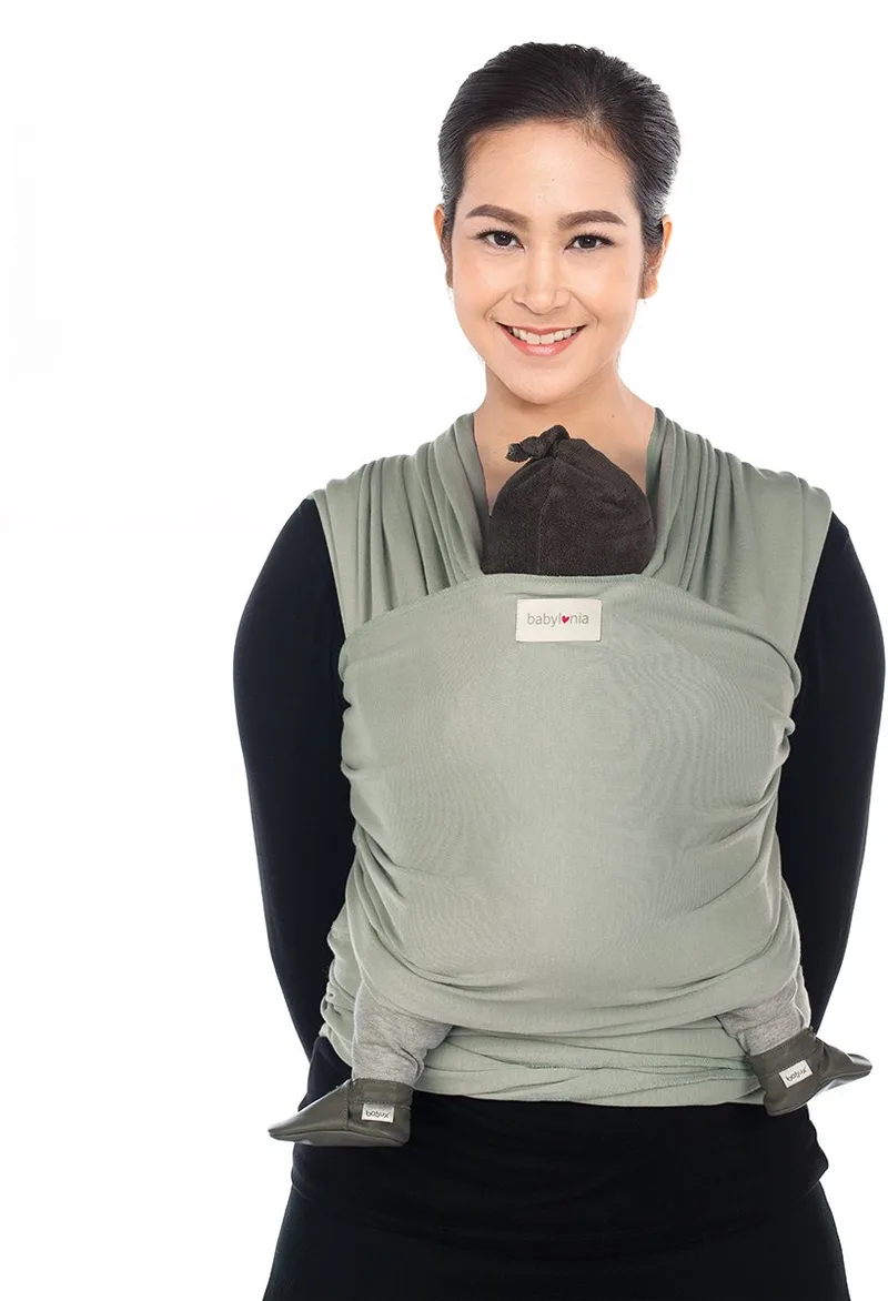 TRICOT SLEN BAMBOO Draagdoek Baby - 500 cm - Water Mint van Babylonia in Warm Mint – productfoto