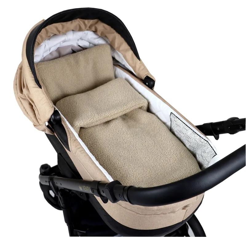 Babydecke BOUCLÉ 60x75 cm Winter Babydecke für Kinderwagen & Bett Weich, Warm DB, BabyLux, DB_60x75_Beige by Babylux in Beige – product photo 4 of 5