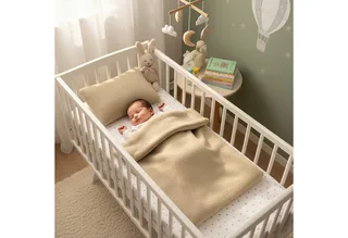 Babydecke BOUCLÉ 60x75 cm Winter Babydecke für Kinderwagen & Bett Weich, Warm DB, BabyLux, DB_60x75_Beige by Babylux in Beige – product photo 1 of 5
