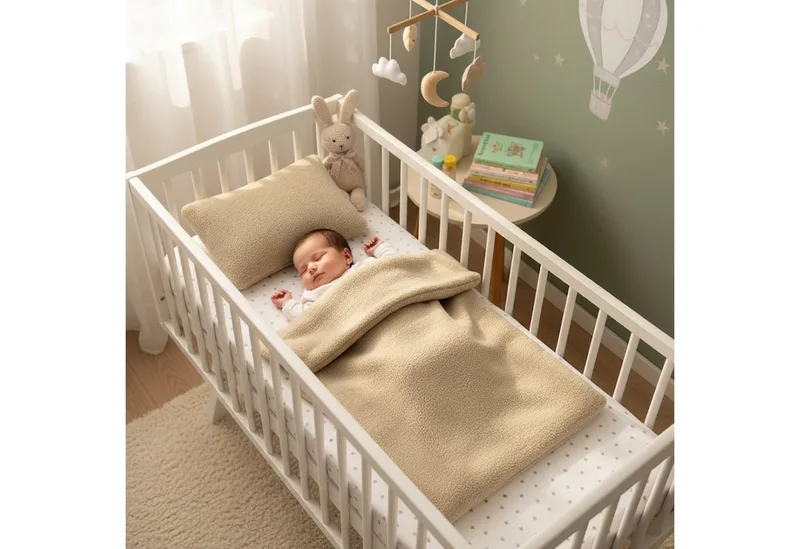 Babydecke BOUCLÉ 60x75 cm Winter Babydecke für Kinderwagen & Bett Weich, Warm DB, BabyLux, DB_60x75_Beige by Babylux in Beige – product photo 1 of 5