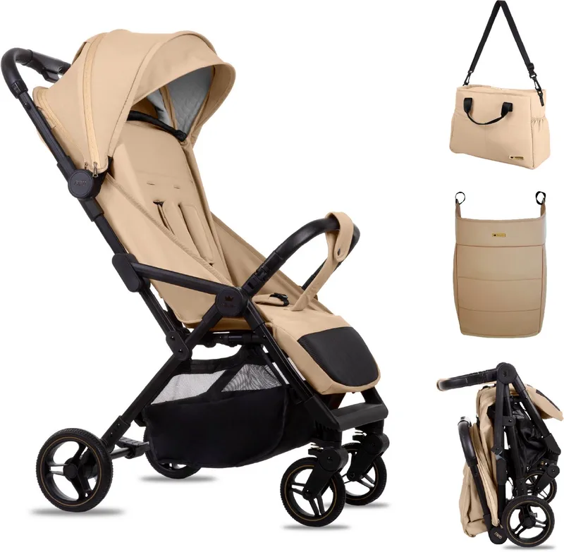 Buggy Kinderwagen GIAU Reisbuggy met Ligfunctie, Kleur: Coffe de Babylux en Coffee – photo produit