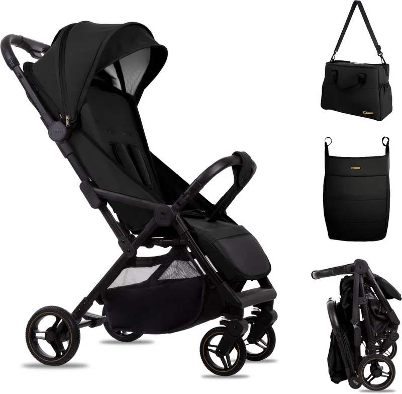 Buggy Kinderwagen GIAU Reisbuggy met Ligfunctie, Kleur: de Babylux en Onyx – photo produit