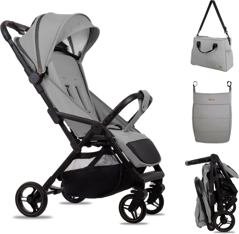 Buggy Kinderwagen GIAU Reisbuggy met Ligfunctie, Kleur: de Babylux en Steel – photo produit