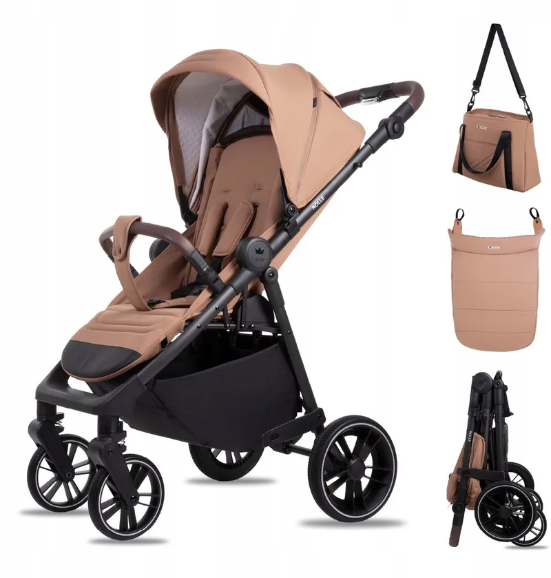 Buggy Kinderwagen ROLLE Reisbuggy met Ligfunctie, Kleur: by Babylux in Latte – product photo