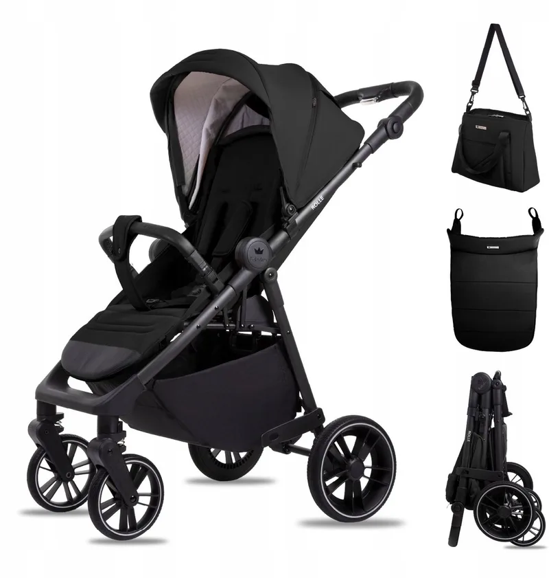 Buggy Kinderwagen ROLLE Reisbuggy met Ligfunctie, Kleur: by Babylux in Onyx – product photo