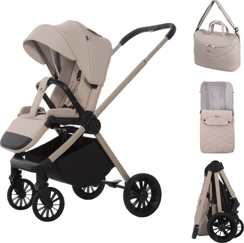 Buggy Kinderwagen SCALE Reisbuggy met Ligfunctie, Kleur: de Babylux en Khaki – photo produit