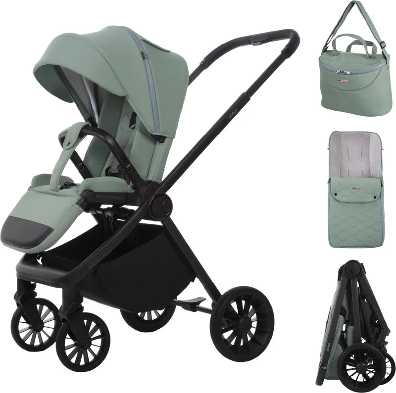 Buggy Kinderwagen SCALE Reisbuggy met Ligfunctie, Kleur: van Babylux in Sage – productfoto