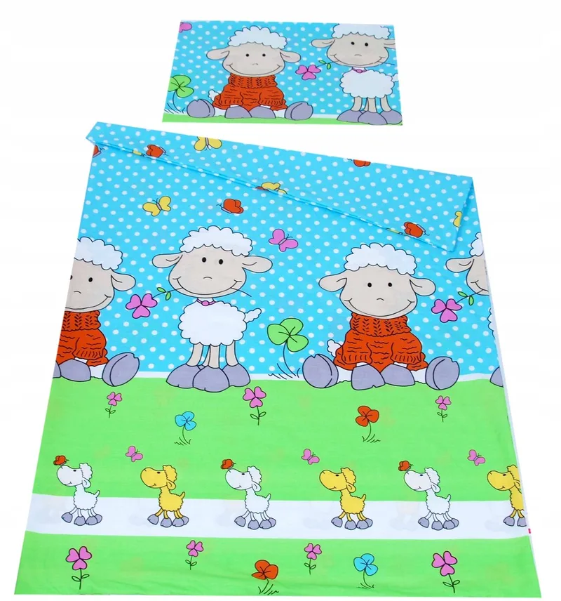 Katoenen Kinderledikant Dekbedovertrek 2-delig 90x120cm by Babylux in Green – product photo