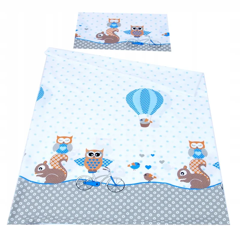 Kinderbedikant dekbedovertrek 100x135cm 2-delig Katoen fra Babylux i Blå – produktbillede