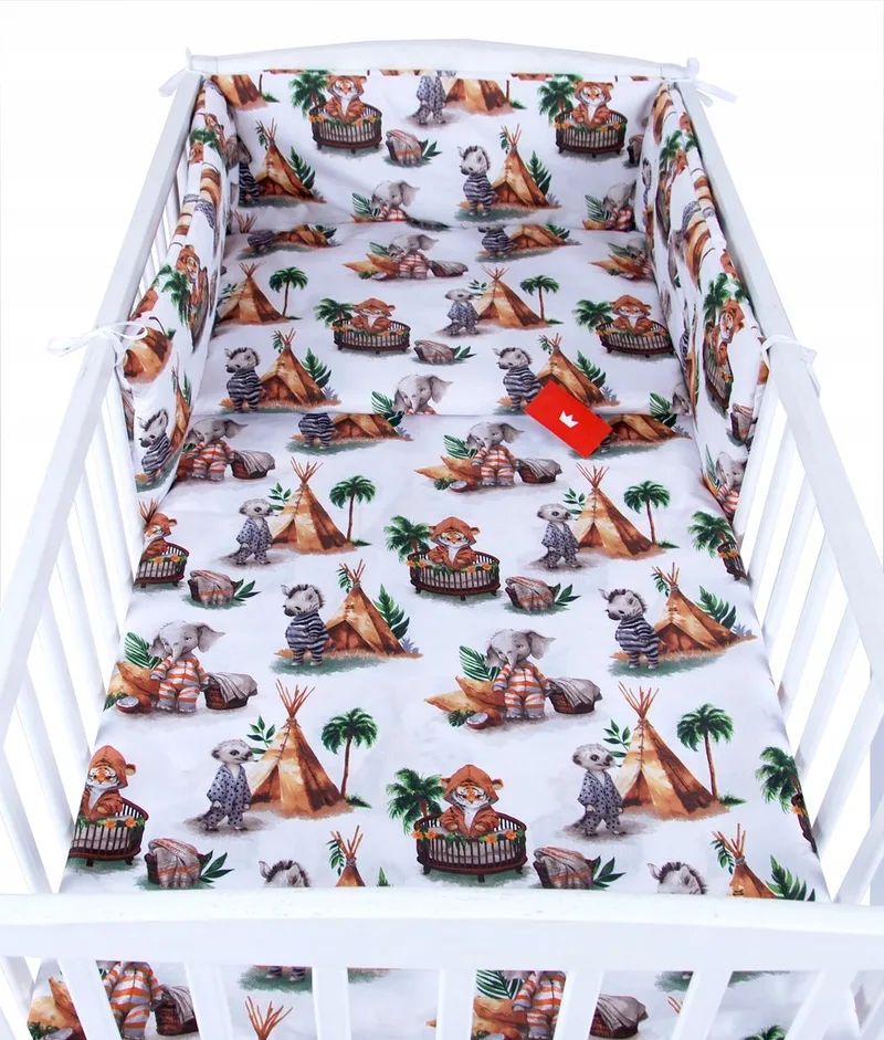 Kinderbedikant dekbedovertrek 3-delig 90x120cm Katoen de Babylux en Beige – photo produit