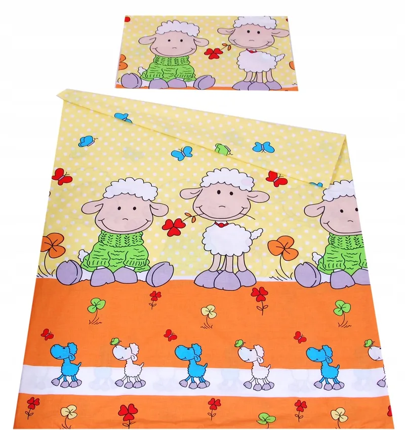 Kinderledikant dekbedovertrek 2-delig, 100% katoen, 90x120cm by Babylux in Orange – product photo