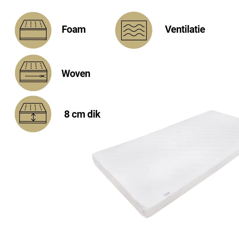 Matras Ledikant Babymatex 60x120 Softi Plus van Babymatex – productfoto