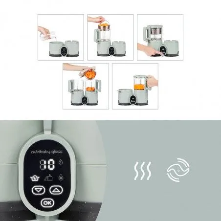 Babynahrungszubereiter und Sterilisator Nutribaby Glass by Babymoov in 35,5 × 17,2 × 29,5 mm – product photo 4 of 4