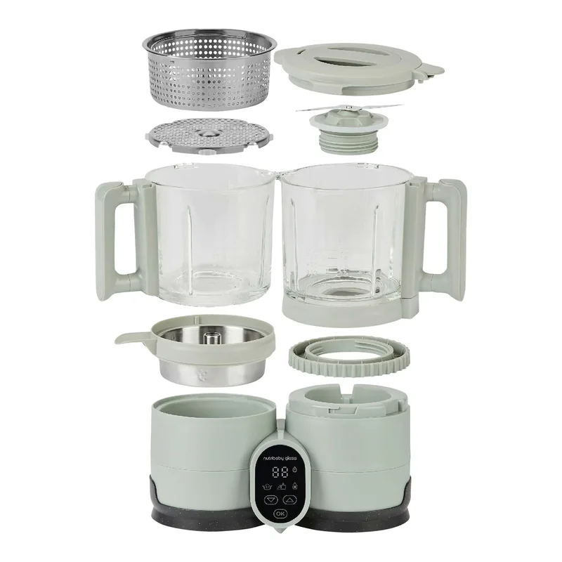Babynahrungszubereiter und Sterilisator Nutribaby Glass by Babymoov in 35,5 × 17,2 × 29,5 mm – product photo 1 of 4