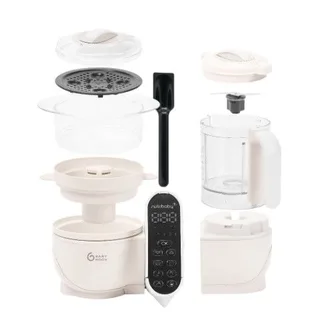 Babynahrungszubereiter und Sterilisator NutribabyPlus van Babymoov in Beige, 39,5 × 25 × 31,5 mm – productfoto 2 van 4