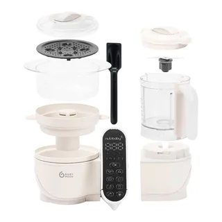 Babynahrungszubereiter und Sterilisator NutribabyPlus van Babymoov in Beige, 39,5 × 25 × 31,5 mm – productfoto 1 van 4